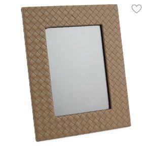 Bottega Veneta Woven Leather & Glass Photo Frame